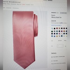 Men's Wearhouse Egara Skinny Tie in Pink